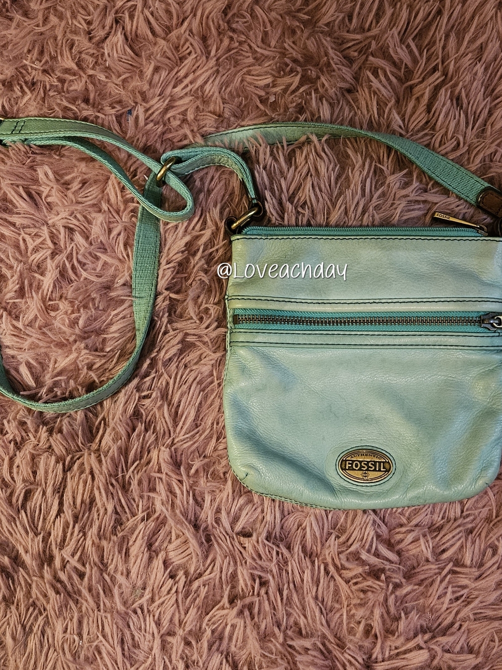 Fossil✨️Mini Explorer Crossbody - Turquoise